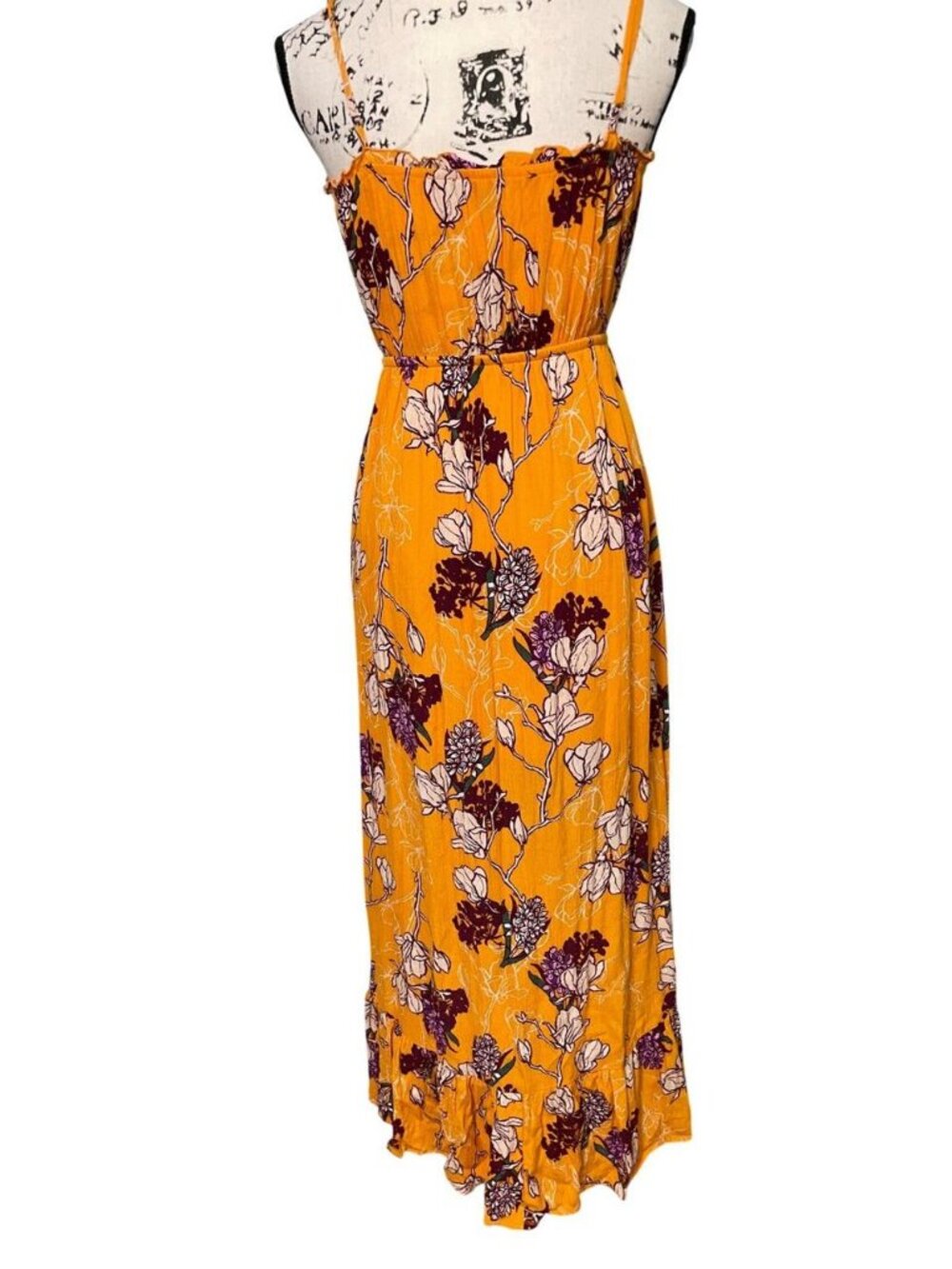 Floral Midi Dress Womens